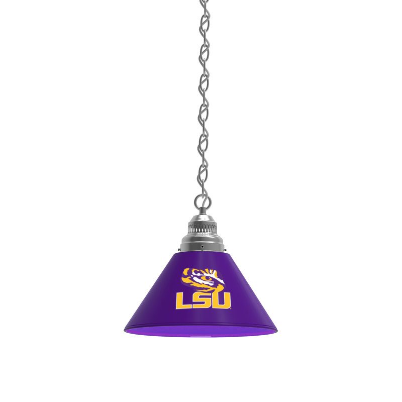 1 - Light Single Pendant, Chrome, LSU Tigers