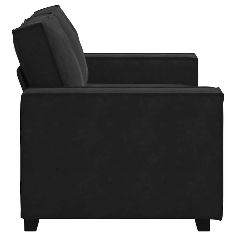 2-Seater Sofa Velvet, Black