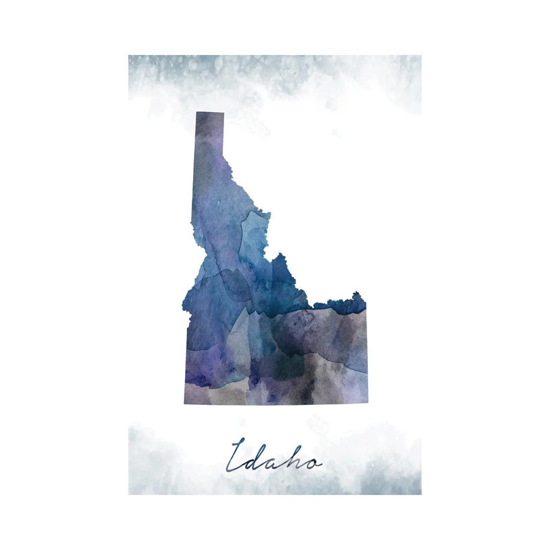 Idaho State Bluish - Wrapped Canvas Painting, 66.04 cm H x 45.72 cm W