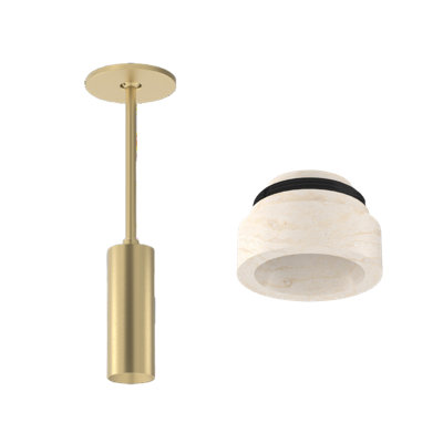 Luxe 2" Cylinder Pendant with Bezel