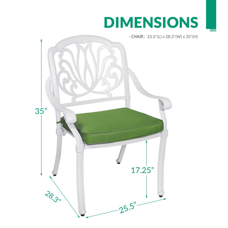 Chaise de salle à manger empilable Cathlene, Vert