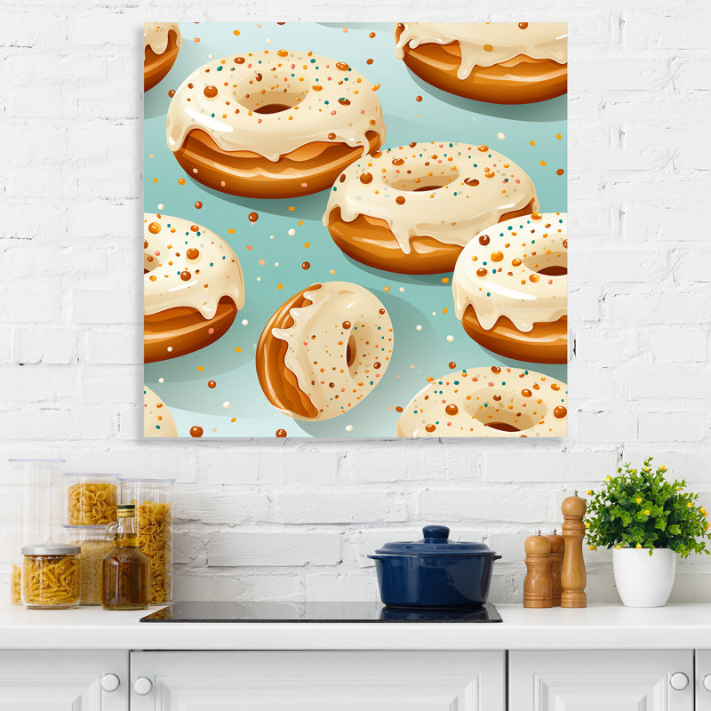 Art mural Donut Kithchen, H 36 po x l 36 po x P 1,5 po