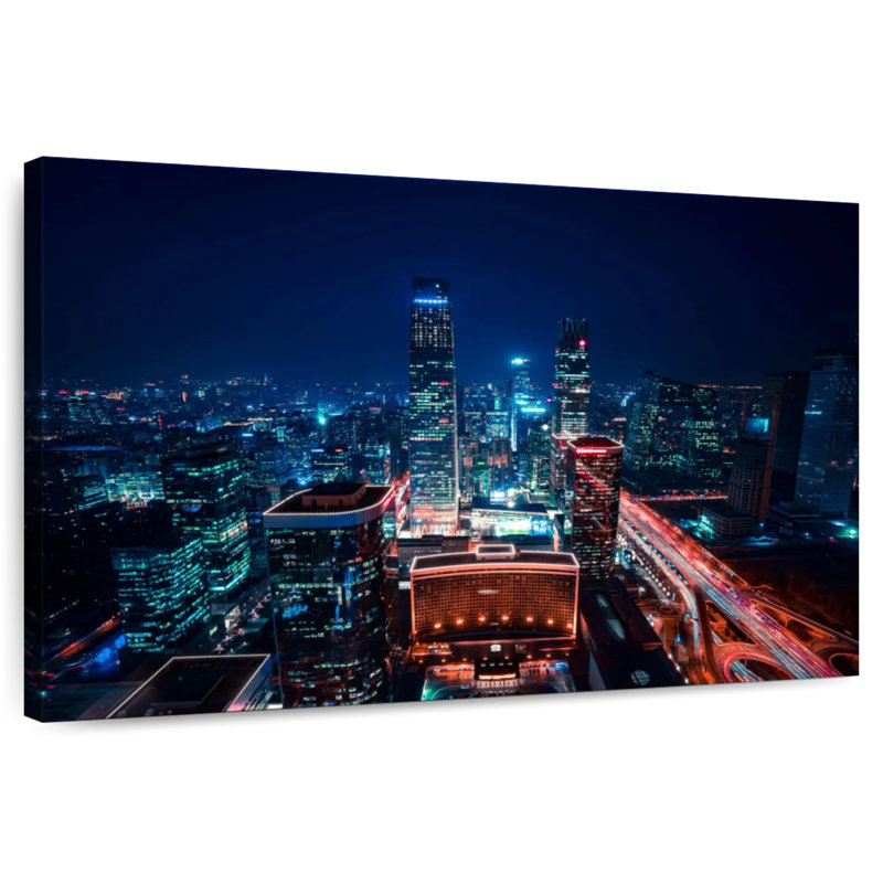 Beijing CBD Night, 32" H x 48" W