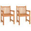 Blakley 2 - Person Teak Solid Wood Patio Dining Set Square Table