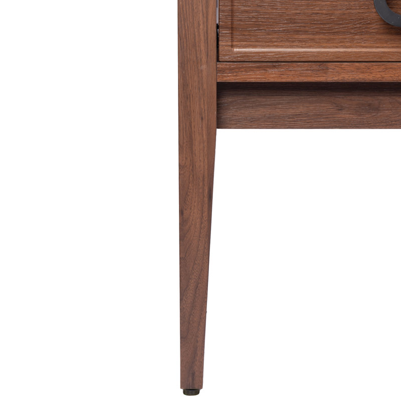 Corbin l 36 po x P 18 po x H 33 po. Base de meuble-lavabo autoportant moderne à 1 tiroir seulement (lavabo non inclus), noyer