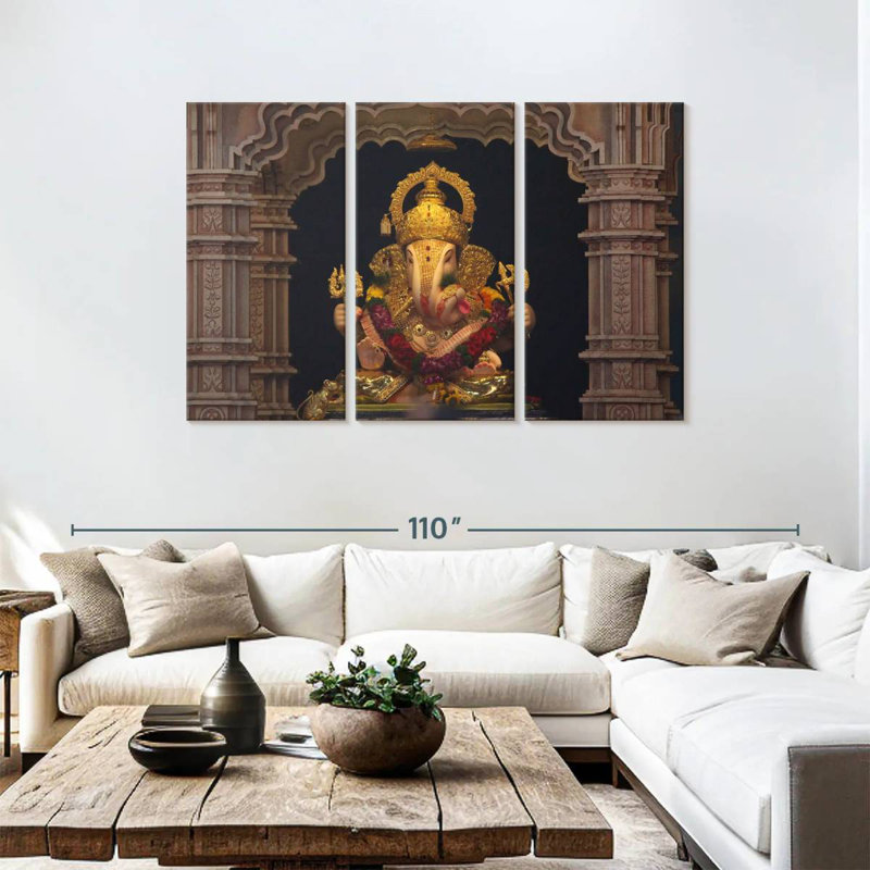 Adella Ganesh Statue, 48" H x 74" W