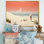 «Woman Walks Alone Under A Serene Red Beach Sky On», reproduction sur toile