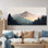 «Morning Mist On The Mountain Horizons», art mural sur montagnes grises