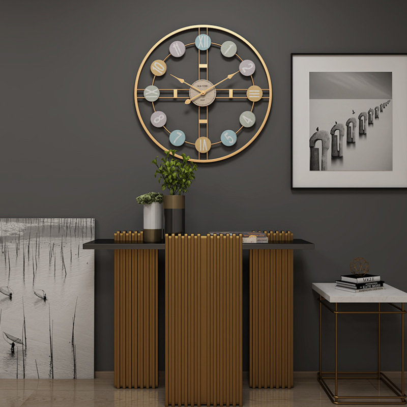 Dozier Metal Wall Clock, Gold