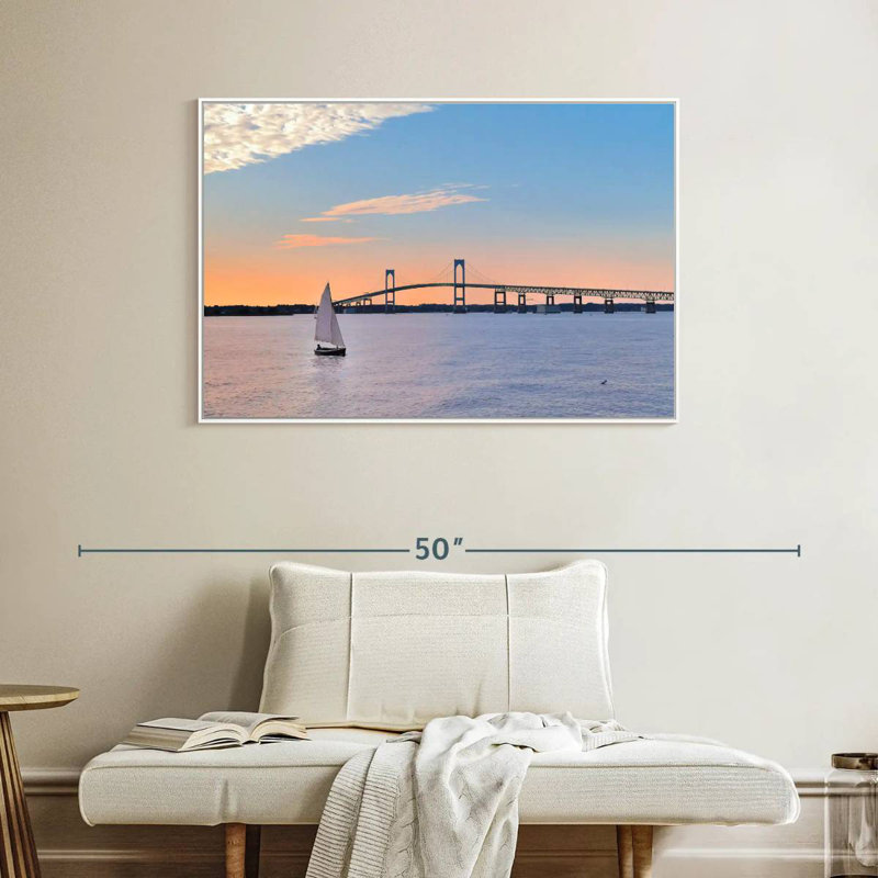 Pont de Newport, Cadre flottant blanc, 40 po x 27 po