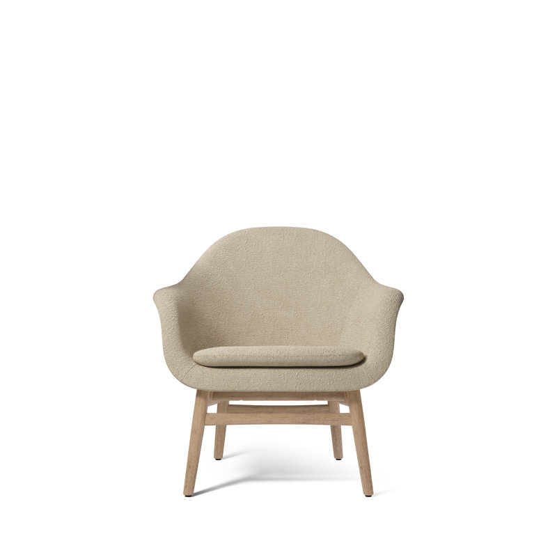 Harbour Armchair, Bouclé 02 Acrylic, Walnut