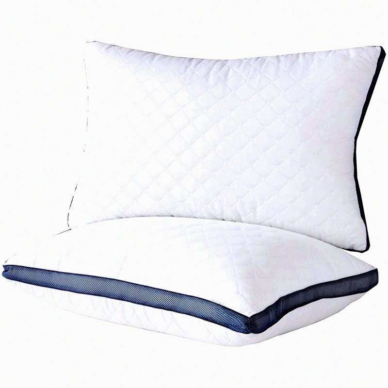 CoolDream Standard Pillow Set - 2 Pack Cooling Hotel Luxury Pillows for Sleeping. Supportive Breathable Down Alternative Gusset Pillow for Back, Stomach, Side Sleepers.