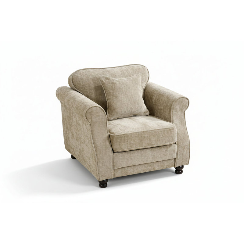 Baldemar Upholstered Armchair, Beige