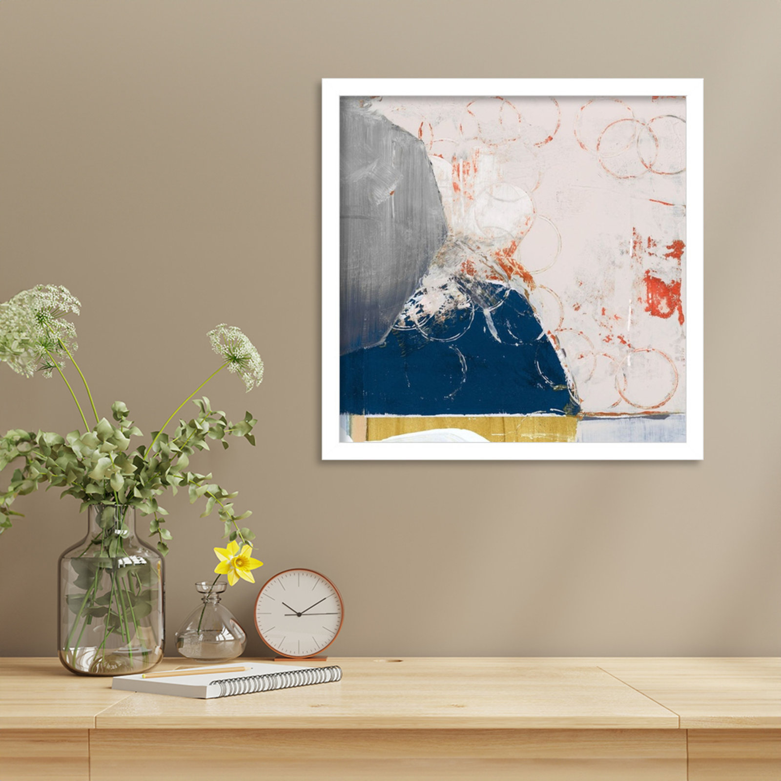 Gilpin "Beautiful Mess No. 2" Print, 17" H x 17" W, White