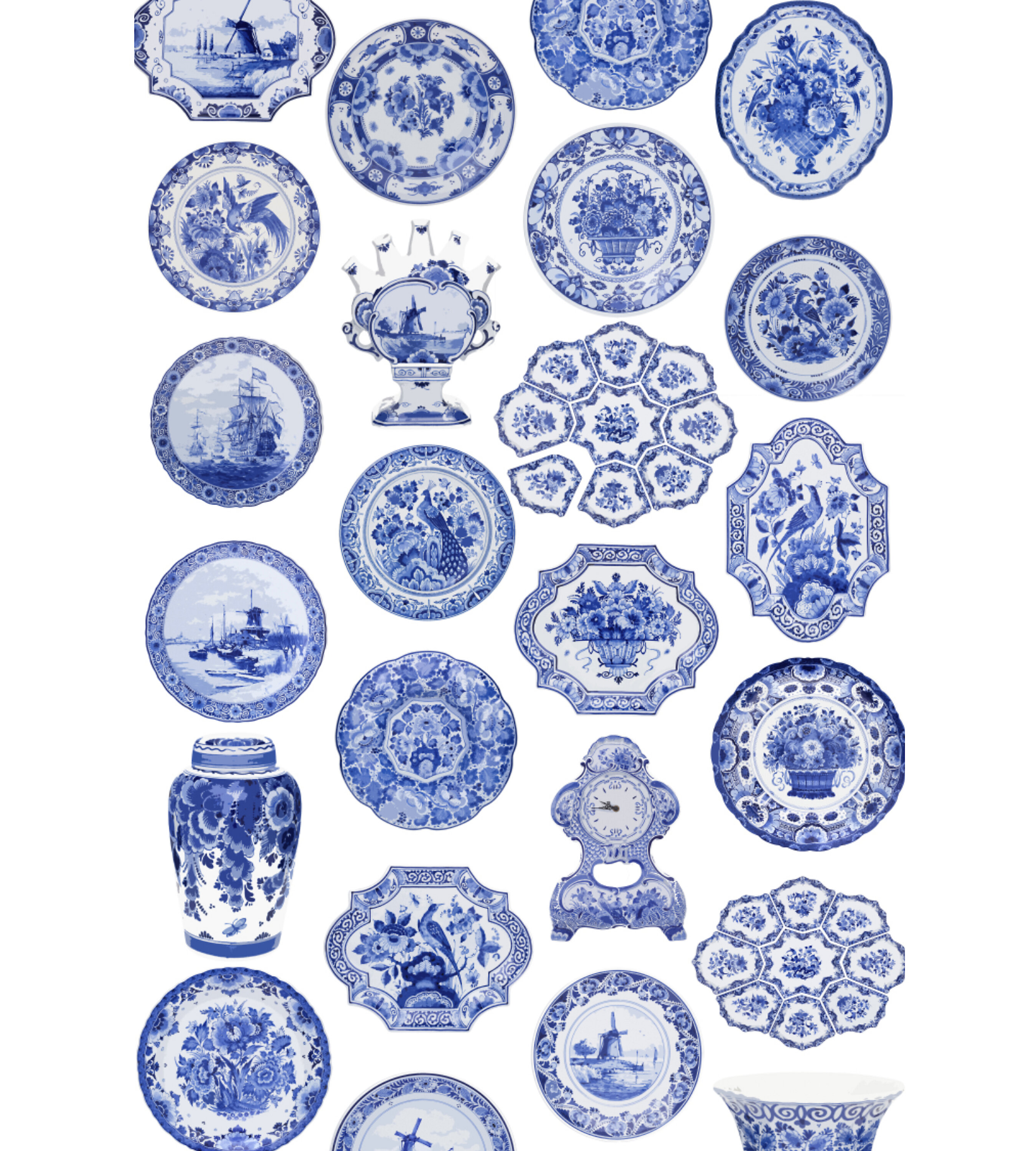 royal delft wallpaper roll