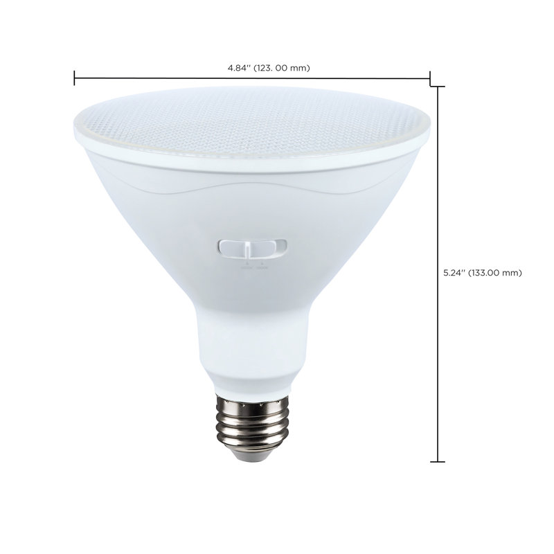 25 Watt PAR38 LED 3000K/5000K CCT Selectable High Lumen Medium Base White Finish 120 Volt