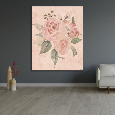 ArtDirect Louise, Gigi Gallery Wrapped Canvas Art Titled: Blush Floral 1