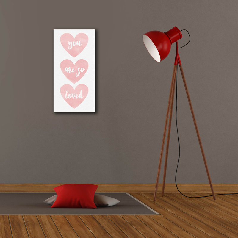  Art mural en toile «Loved» par Erin Clark, 12 po x 24 po, H 24 po x l 12 po x P 0,75 po