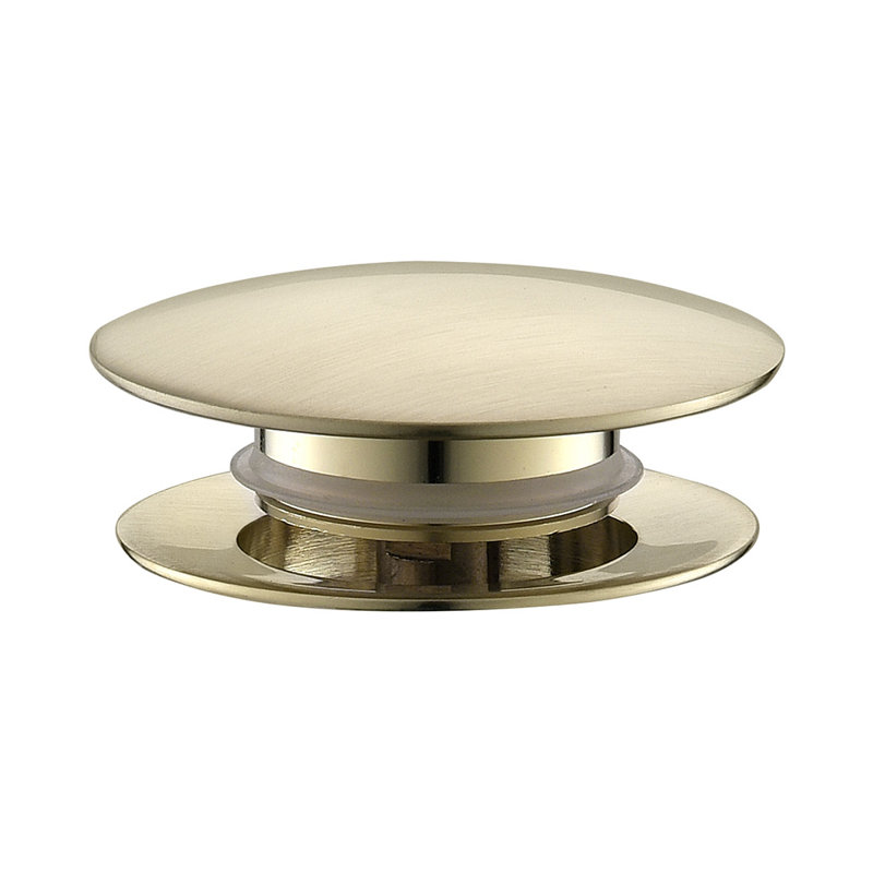 Pop-Up Bathroom Sink Drain Stopper with Overflow, Gold