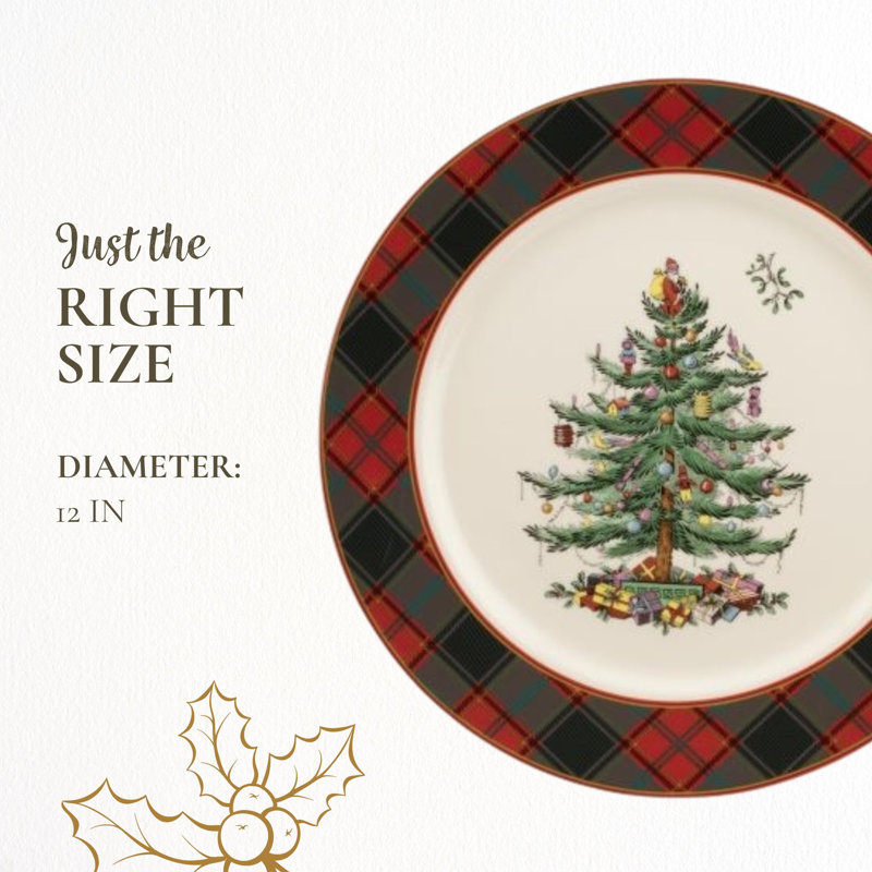 Spode – Christmas Tree – Christmas Tree Tartan Buffet Plate