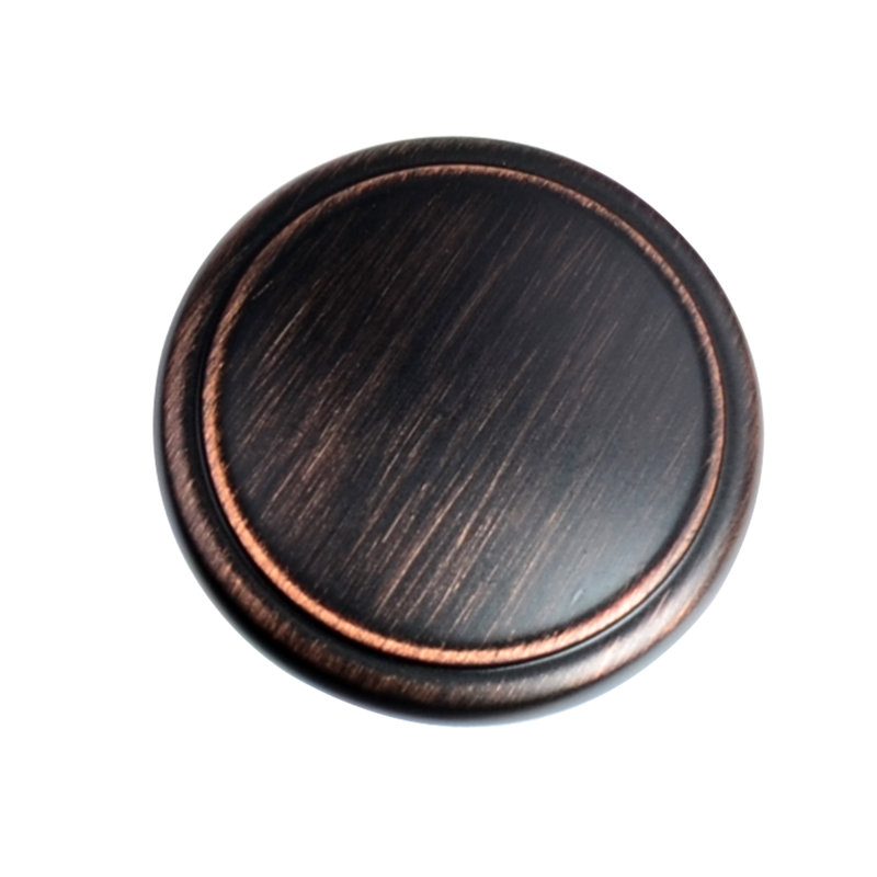 Oil Rubbed Bronze Round Cabinet Knob with Mounting Hardware