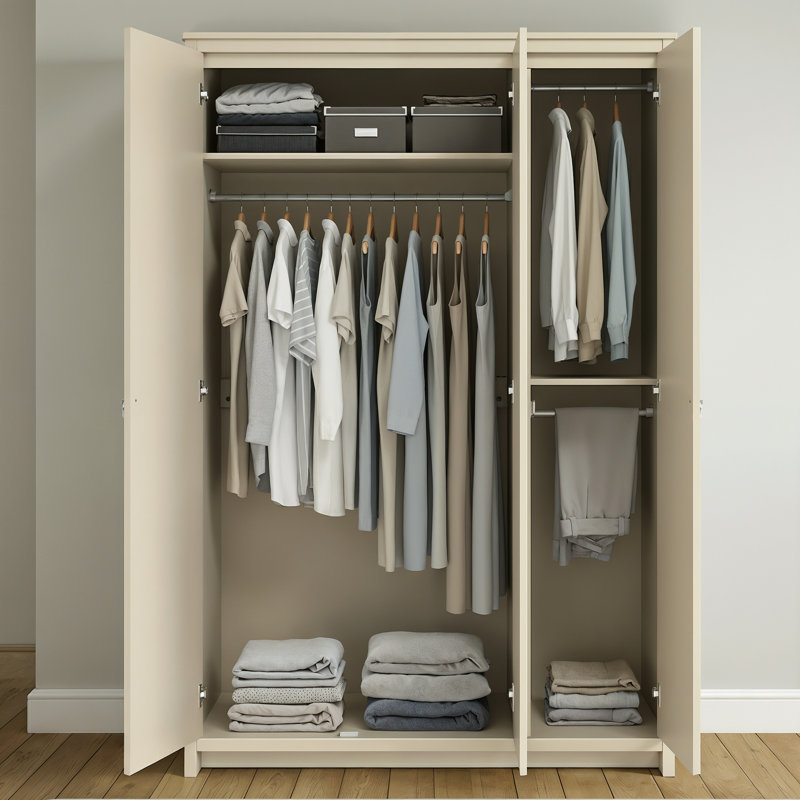 Verve 3 Door Wardrobe with Mirror, Natural