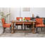 Paire de chaises de salle à manger latérales en orange, housse de siège en tissu épaissi, garniture cloutée bronze, support de pieds en bois massif, 28,6 po Profondeur de l'emballage, largeur de 22,4 po, hauteur de 21,24 à 35,08 po, 2 pièces, tissu, pieds,-607799105