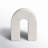 Modern Neutral Marble Horseshoe Tabletop Decorative Object-149648823