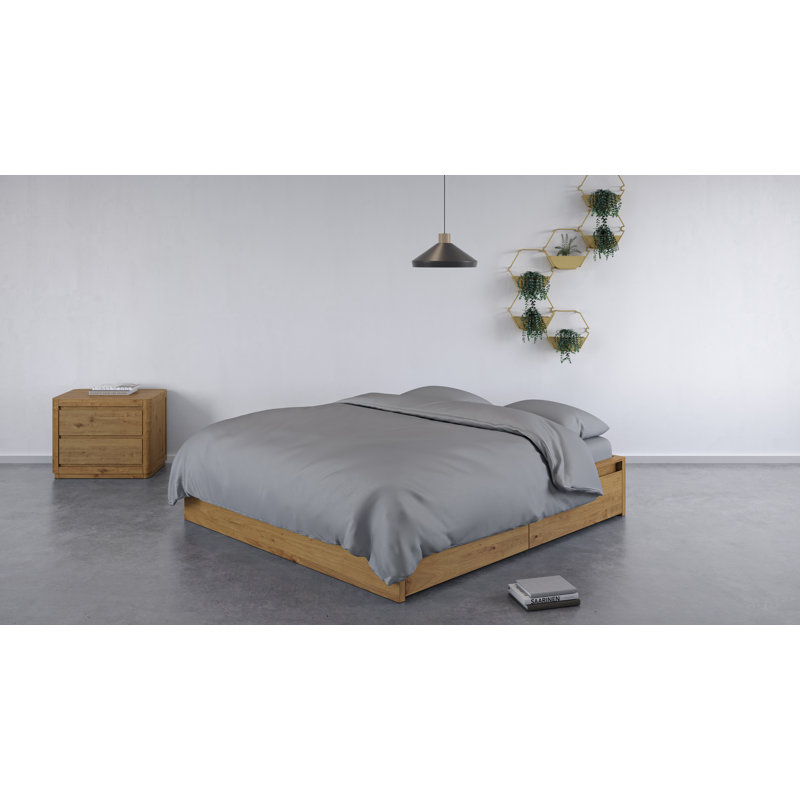 100% Bamboo Bedding Set, Double Duvet Cover + 3 Additional Pieces, Grey