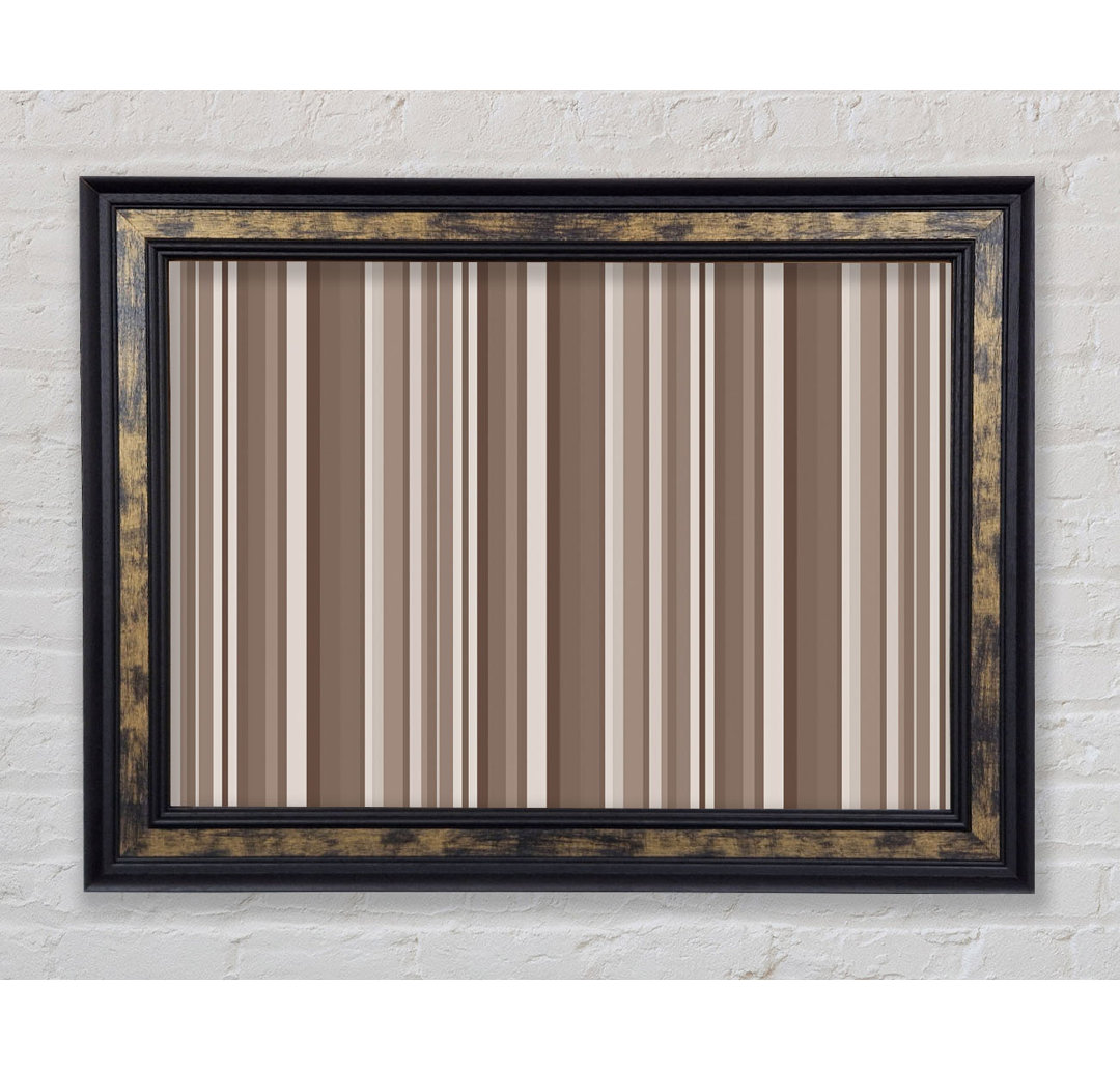 Retro Stripes Beige - Einzelner Bilderrahmen Kunstdrucke