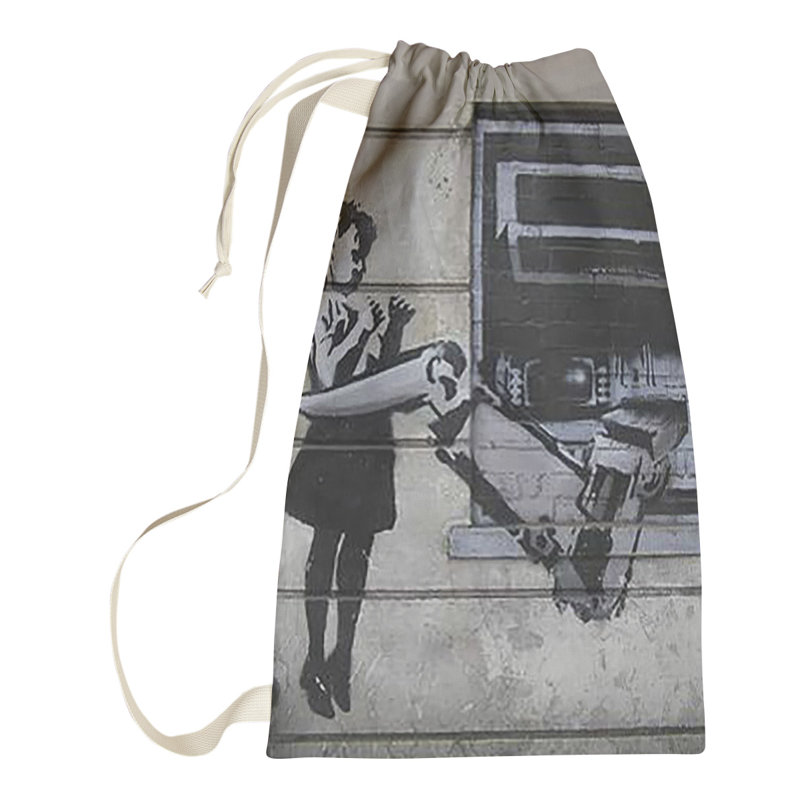 Fabric Laundry Bag with Handles, Small (29" H x 18" W x 1" D)