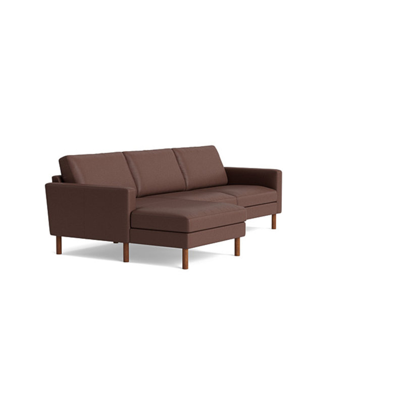 Laguna Chaise Sectional, Left Hand Facing, Leather - Deep Blue