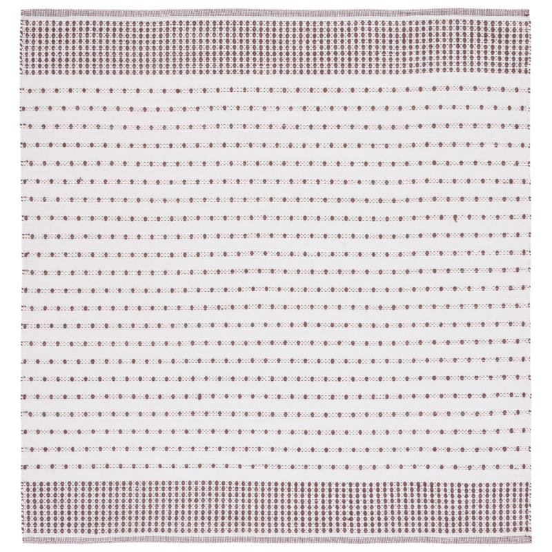 Tapis en coton à tissage plat Aitken, Carré 6 pi
