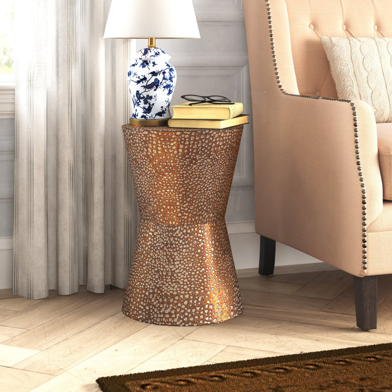 Iron Top End Table