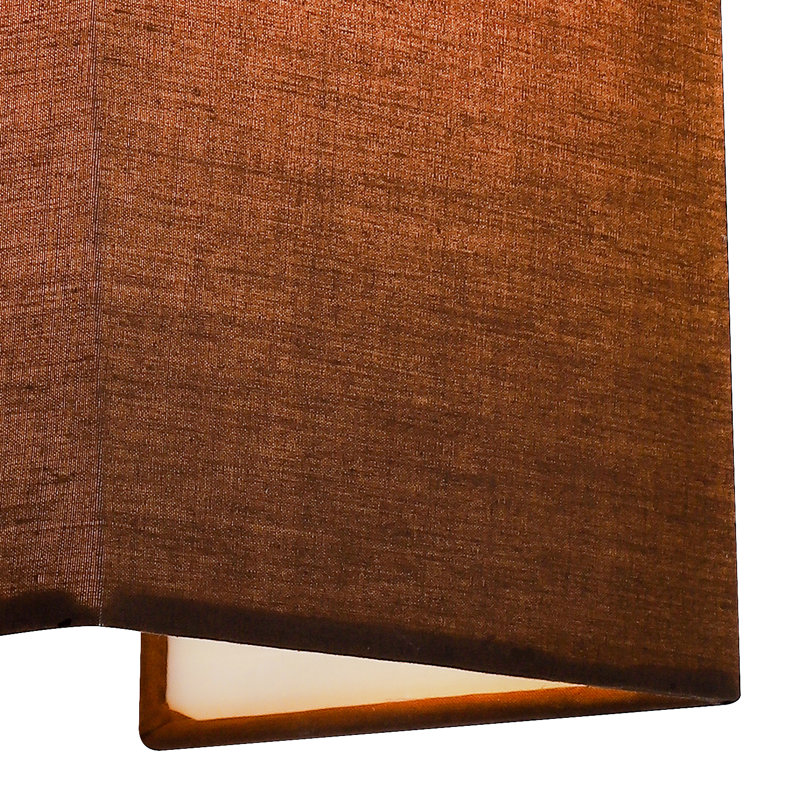 Enola Flush Mounted Sconce, Mocha, 25.5cm H x 16cm W x 13.5cm D