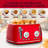 4 Slice Retro Toaster, Dual Control, 6 Browning Levels, Bagel & Defrost, Warming Rack, Removable Crumb Tray, Red Stainless Steel