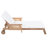 Tomsich Patio Acacia Wood Chaise Lounge with Wheels & Adjustable Backrest-124556399