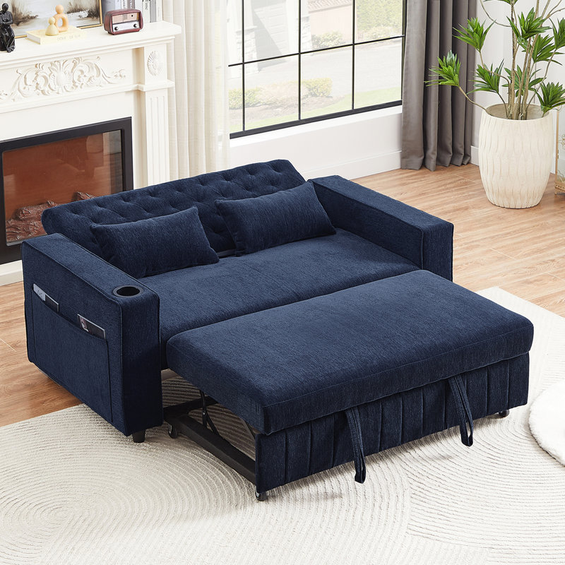 Canapé-lit convertible avec dossier ajustable, une causeuse moderne et confortable pour se détendre et dormir