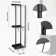 Wall-mounted towel rack with 5 hooks