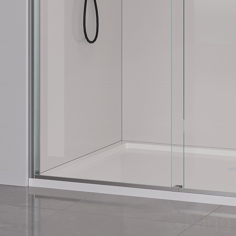 Frame Double Sliding Opening Soft-Close Shower Door  - Bathroom Sliding Opening Shower Door  - (6Mm) Thick Tempered Glass Door