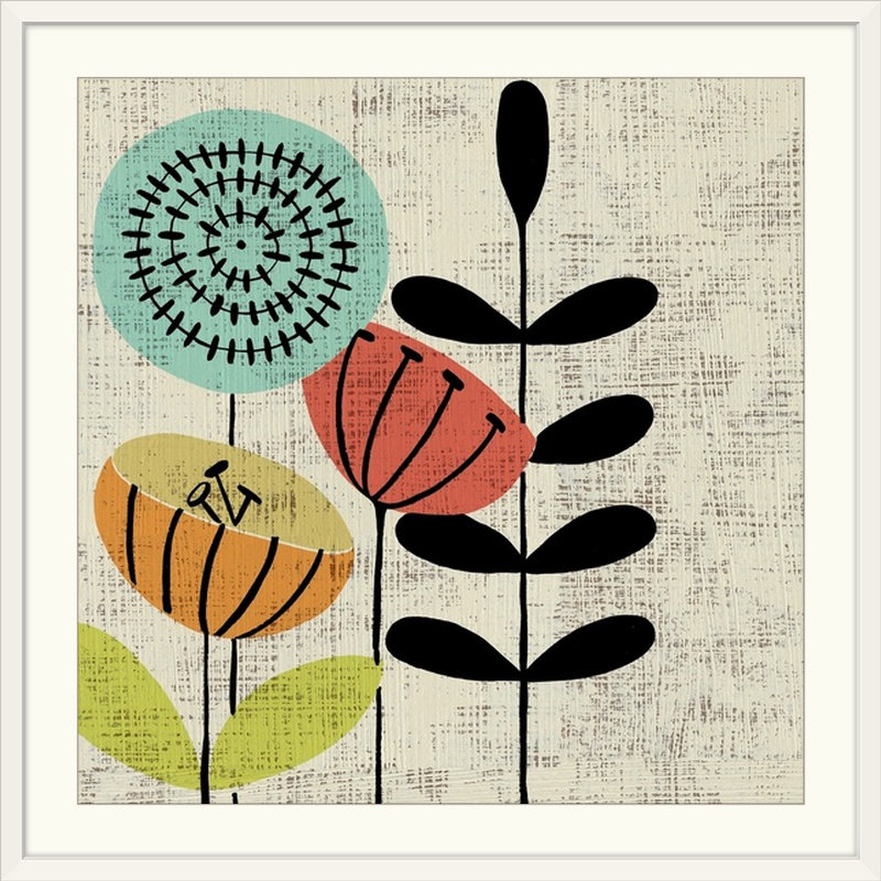 Annuziata «Ada's Garden I», impression, H 20 po x l 20 po x p 1 po, Cadre blanc