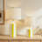 Modern Yellow Ceramic Table Lamp With Linen Drum Shade-585637006