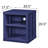 Blue Nightstand With Open Shelf