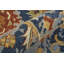 Tapis floral en laine noué à la main bleu / orange / rouge-1974158056