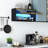 Black Wall Spice Rack Cabinet With Door For Kitchen And Dining - Space Optimized 15Mm Particle Board