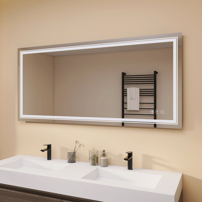 Miroir de salle de bain Heeralal, 59.06"W x 27.56"H