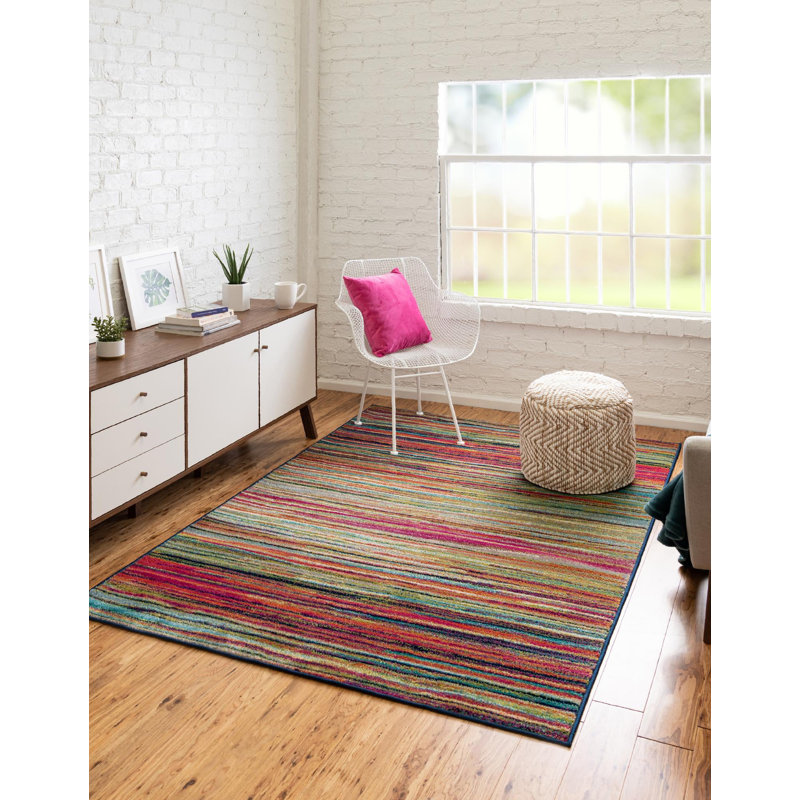 Analiese Striped Indoor Rug, Rectangle 5'3" x 8'