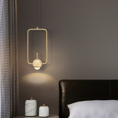 Rectangle Pendant Light Modern LED Lamp