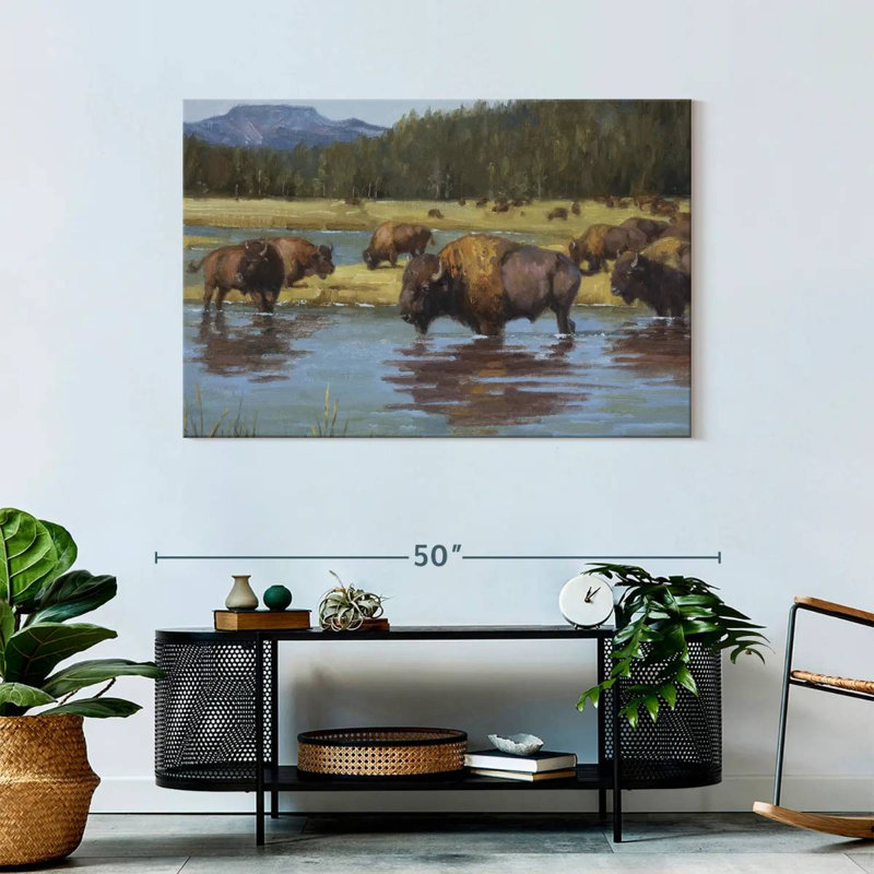 Buffalo Crossing, 30" H x 45" W