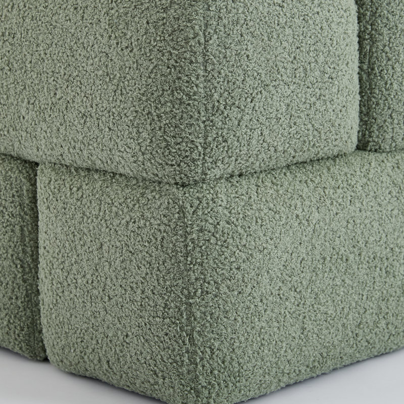 Repose-pieds en sherpa de 18,5 po Robertas, Vert